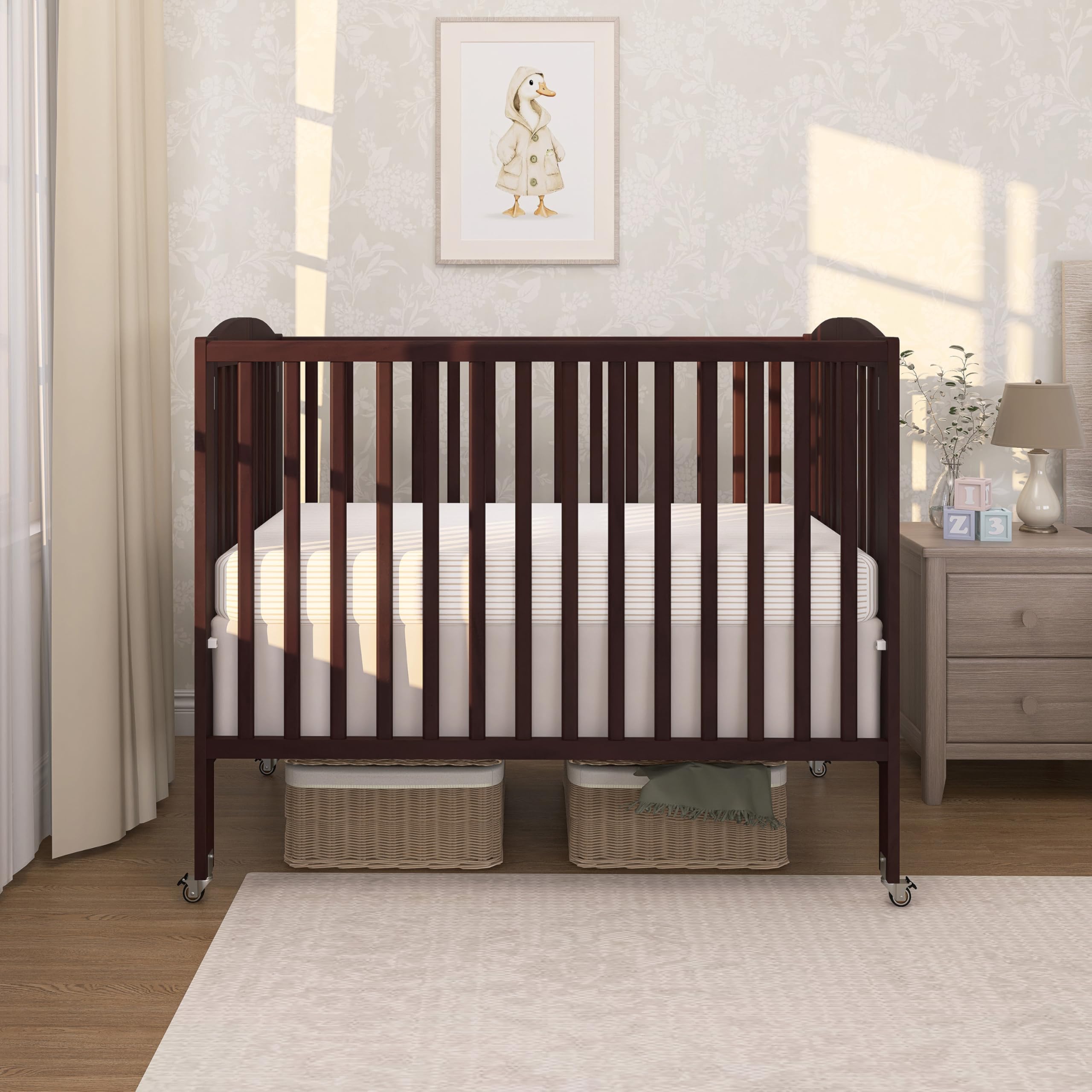 Amazon.com : Dream On Me Full-Size 2-in-1 Folding Baby Crib in